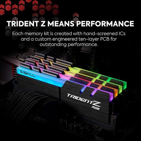 G.سكيل ذاكرة DDR4 3600 من سلسلة ترايدنت زد RGB 16GB (2 × 8GB) 288 دبوس SDRAM PC4-28800 DDR4 3600 CL18-22-22-42 1.35 فولت ثنائي القناة موديل F4-3600C18D-16GTZR in Saudi Arabia