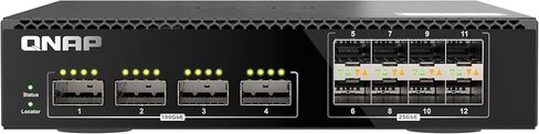 QNAP 12-Port 10GbE Managed Network Switch (QSW-IM1200-8C-US). Industrial-Grade Fanless, Layer 2, Web Management in Saudi Arabia