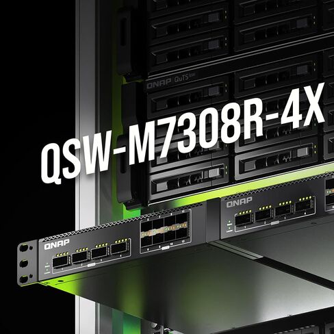 QNAP 12-Port 10GbE Managed Network Switch (QSW-IM1200-8C-US). Industrial-Grade Fanless, Layer 2, Web Management in Saudi Arabia