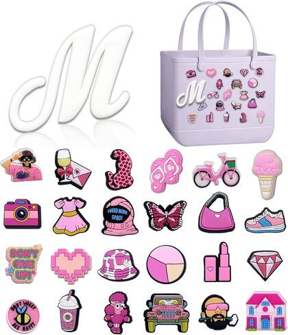 Bogg Bag Letter Charms，Alphabet Lettering Accessories Bogg Charms Compatible with Bogg Bag, Insert Decorative Letter Bag Charms for Bogg Bag in Saudi Arabia