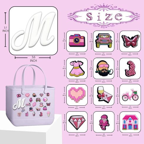 Bogg Bag Letter Charms，Alphabet Lettering Accessories Bogg Charms Compatible with Bogg Bag, Insert Decorative Letter Bag Charms for Bogg Bag in Saudi Arabia