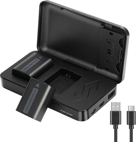 JYJZPB NP-FW50 Replacement Battery and Fast 18W Dual Charger for Sony A6400 in Saudi Arabia
