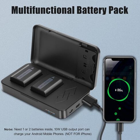 JYJZPB NP-FW50 Replacement Battery and Fast 18W Dual Charger for Sony A6400 in Saudi Arabia
