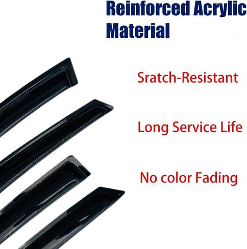 94259 Sunproof Waterproof Side Window Wind Deflector, 4pcs Protective Replacements Rain Guards Set, Window Visor fit for 2000-2005 Buick Lesabre in Kuwait