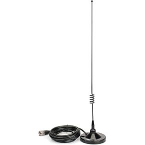 Retevis Ham Mobile Radio Antenna,Fit for Retevis RT95 RT98 RT99 RB86 RA25 RT9000D Mobile Transceivers,UHF/VHF Amateur Radio Antenna,RG58 C/U Coaxial Cable with SL16-J/PL259 Connector(1 Pack)