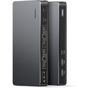 UGREEN Revodok Pro USB C Docking Station, 9-in-1 Dual Monitor 4K@60hz Extended PD Dock for MacBook with 2 DP & 2 HDMI, 10 Gbps USB C & USB-A Data Ports, 100W PD, Gigabit Ethernet for macOS, Windows