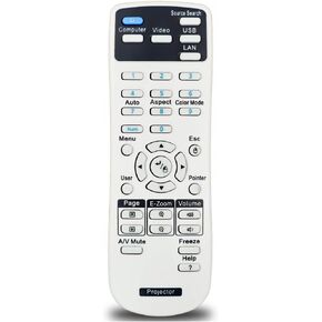INTECHING 1515068 Projector Remote Control for Epson EB-X9, EH-TW420, EH-TW450, EX31, EX3200, EX51, EX5200, EX71, EX7200, PowerLite 1220/1260/ 79/ Home Cinema 705HD/ S10+/ S7/ S9/ W10+/ W7/ X9, VS200