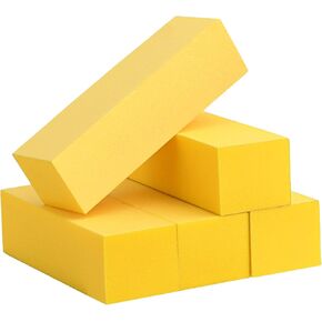 Maryton Nail Sanding Buffing Block Nail Polisher Buffer File 80/80 Grit for Acrylic Nails Kit Manicure Tool 10 PCS (Black Orange)