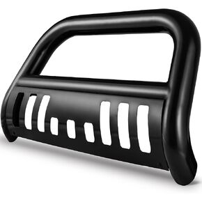 YITAMOTOR Bull Bar Compatible with 2016-2023 Toyota Tacoma (Excludes TRD Models), 3" Tubing Brush Guard Pickup Truck Front Bumper Push Bar w/Grille Skid Plate