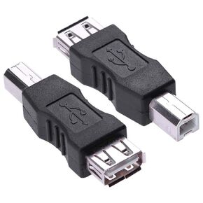 Herfair USB B to USB C Adapter (2 Pack) USB-C Female to Printer Male Converter USB Type C to Midi USB B Connector Support Data Sync Compatible with Printer Scanner Fax Machine Electronic Piano