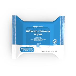 Amazon Basics Fragrance Free Makeup Remover Wipes, 25 wipes
