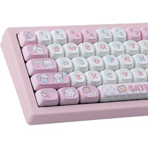TYRIXKI PBT 148 مفتاحًا لطيفًا أغطية مفاتيح صبغ التسامي مجموعة أغطية مفاتيح أرنب ملف تعريف MOA لمفاتيح Cherry Gateron MX لوحات المفاتيح الميكانيكية in Kuwait
