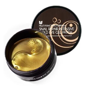 MIZON Cicaluronic Vegan De-puffing Eye Gel Patch, 24K Gold & Cica Under Eye Mask, Reduces Puffy Eyes, Dark Circles and Wrinkles (21 pairs)