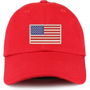 Trendy Apparel Shop Youth White American Flag Unstructured Cotton Baseball Cap