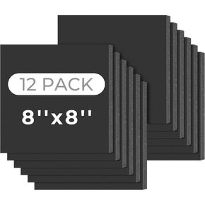 Mat Board Center, 12 Pack 12x18 Black Foam Boards, Acid Free Foam Core Board, 1/8 inch Thick