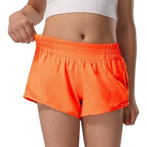 Girls Athletic Shorts Lightweight Running Shorts for Teen Girls Kids Liner with Zip Pocket and Elastic