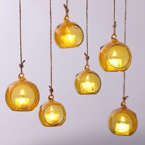 LETINE 12pcs Assorted Glass Orb Set, with 2.17" and 1.93" Spheres | Hanging Glass Tealight Holder Globe, Air Plant Terrarium Supplies for Wedding Favors, Votive Candle Holders,Christmas Decorations