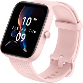Amazfit Bip 3 Pro Smart Watch for Android iPhone, GPS, 1.69" Display, 14-Day Battery Life, 60+ Sports Modes, Blood Oxygen Heart Rate Monitor, Water-Resistant(Black) (Renewed)