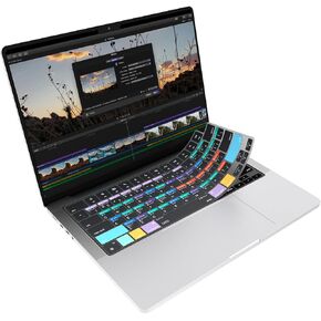 JCPal Final Cut Pro Shortcut Guide Keyboard Cover for 2021/2023 M1/M2/M3 Apple MacBook Pro 14 inch and MacBook Pro 16 inch, 2022 M2 MacBook Air 13 inch, 2023 M2 MacBook Air 15 inch (US-Layout)