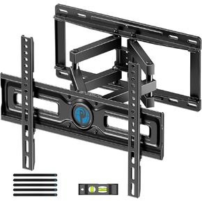 TV Wall Mount Full Motion Articulating Swivel Extension for Most 26-65 Inch Flat Curved TVs with Max VESA 400x400mm up to 88lbs, Wall Mount TV Bracket fits 12,16 inch Wood Stud by Pipishell