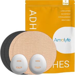 Amolyfe - Dexcom G7 Overpatches, 20 pcs Waterproof Dexcom G7 Adhesive Patches, 1 pc Reusable Protective CGM Sensor Cover, Breathable, Long-Lasting, Hypoallergenic, No Residue on Dexcom G7 (BLK)