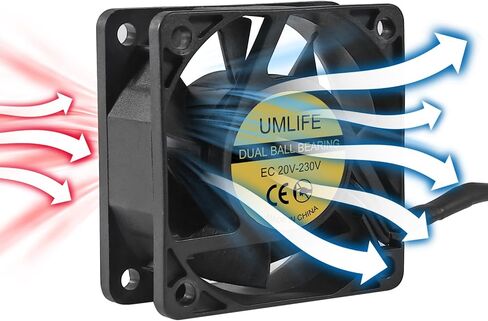 UMLIFE 2PACK EC مروحة محورية 80 مم × 25 مم تيار متردد 110 فولت 115 فولت 120 فولت 220 فولت 240 فولت عالية السرعة محمل كروي مزدوج لسطح المكتب in Kuwait