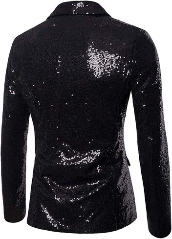 【5sizes 6colors Mens One Button Sequin Dress Suit Jacket Party Festival Tuxedo Sport Coat in Saudi Arabia