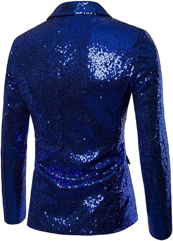 【5sizes 6colors Mens One Button Sequin Dress Suit Jacket Party Festival Tuxedo Sport Coat in Saudi Arabia