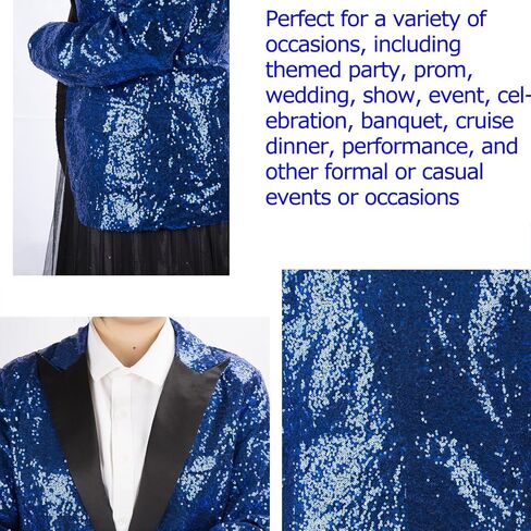 【5sizes 6colors Mens One Button Sequin Dress Suit Jacket Party Festival Tuxedo Sport Coat in Saudi Arabia