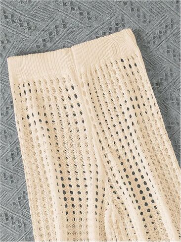 SHENHE Girl's Sheer Crochet Swim Cover Up Hollow Out Beach Palazzo Pants Knit Coverups in Saudi Arabia