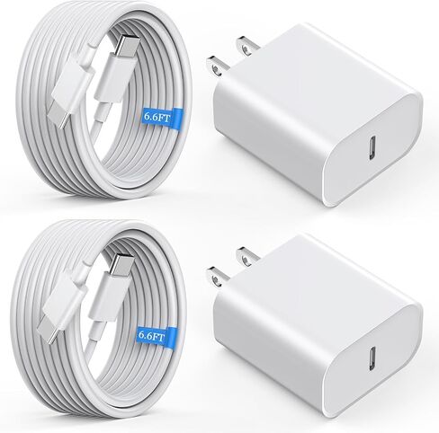 iPhone 11 12 13 14 Fast Charger,[Apple MFi Certified] 2Pack 20W iPhone Charger Fast Charging Block Adapter with 10FT USB-C to Lightning Data Sync Charging Cord for iPhone14 13 12 11 Pro Max Xs Xr X 8 in Kuwait