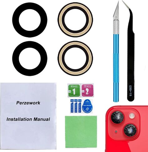 Perzework Original Back Rear Camera Lens Glass Replacement for iPhone 11 6.1 inches with pre-Installed Adhesive and Reparing Toolkit in Saudi Arabia