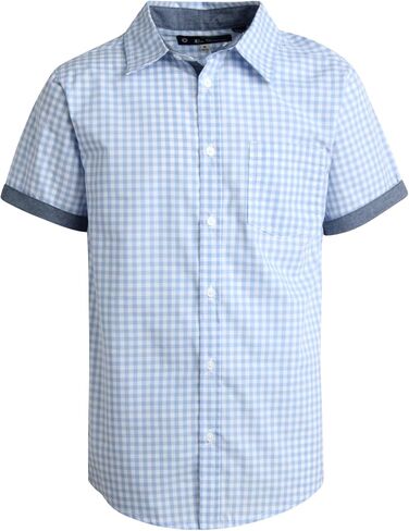 قميص Ben Sherman للأولاد بأزرار سفلية - قميص منسوج كاجوال بأكمام قصيرة - قميص بياقة للأطفال للأولاد (8-18) in Saudi Arabia