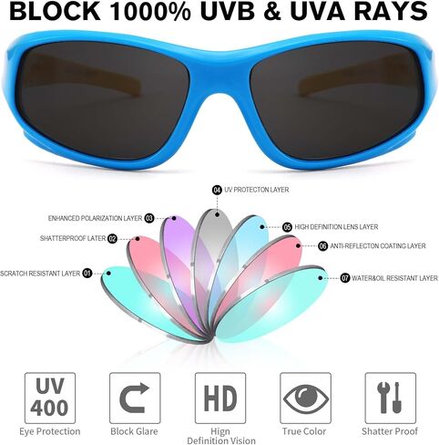 Pro Acme TR90 Unbreakable Polarized Sports Sunglasses for Kids Boys and Girls in Saudi Arabia