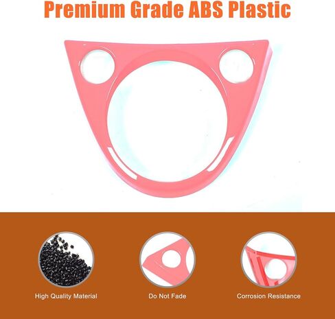 Gear Shift Frame Cover Trim Compatible with Fiat 500 2011-2023 ABS Control Gear Box Shift Knob Panel Frame Cover Sticker Decorative Accessories（Carbon Fiber） in Saudi Arabia
