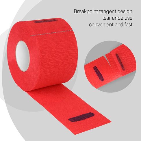 Disposable Paper Barber Neck Strips - 5 Rolls 500 Strips Black Professional Stretchy Paper Neck Band for Salon Haircut Styling in Saudi Arabia