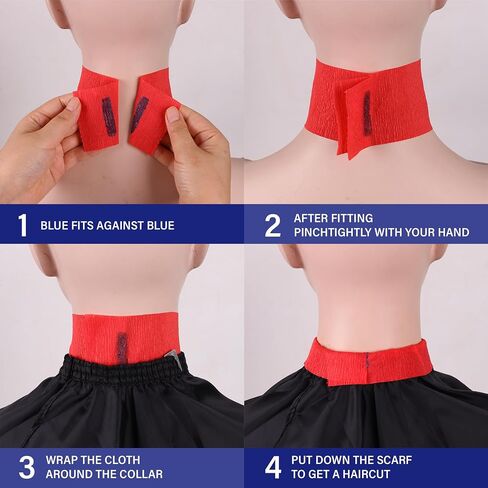 Disposable Paper Barber Neck Strips - 5 Rolls 500 Strips Black Professional Stretchy Paper Neck Band for Salon Haircut Styling in Saudi Arabia