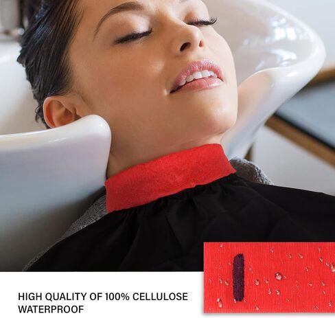 Disposable Paper Barber Neck Strips - 5 Rolls 500 Strips Black Professional Stretchy Paper Neck Band for Salon Haircut Styling in Saudi Arabia