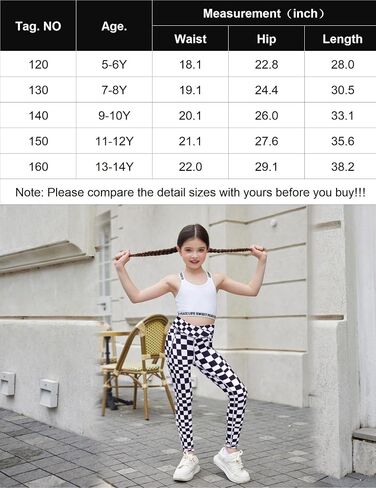 Zaclotre Girls Athletic Leggings Cross High Waisted Yoga Pants for Kids Dance Workout Running Tights with Pockets in Saudi Arabia