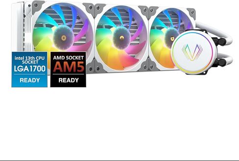 فيترو مبرد وحدة المعالجة المركزية السائل V360، 3X 120 ملم مراوح RGB ومضخة PWM قابلة للعنونة 360 ملم 290 واط TDP AIO مبرد مياه مع محور تحكم لانتل LGA 1700/1200/115X AMD AM5/AM4، لوحدة تحكم الالعاب in Kuwait