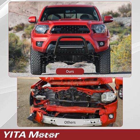 YITAMOTOR Bull Bar Compatible with 2016-2023 Toyota Tacoma (Excludes TRD Models), 3" Tubing Brush Guard Pickup Truck Front Bumper Push Bar w/Grille Skid Plate in Saudi Arabia