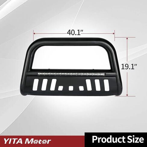 YITAMOTOR Bull Bar Compatible with 2016-2023 Toyota Tacoma (Excludes TRD Models), 3" Tubing Brush Guard Pickup Truck Front Bumper Push Bar w/Grille Skid Plate in Saudi Arabia