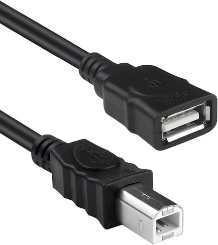 Herfair USB B to USB C Adapter (2 Pack) USB-C Female to Printer Male Converter USB Type C to Midi USB B Connector Support Data Sync Compatible with Printer Scanner Fax Machine Electronic Piano in Kuwait