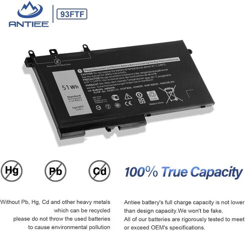 ANTIEE 68Wh GJKNX Laptop Battery Replacement for Dell Latitude 5480 5580 5280 5288 5290 5488 5490 5491 5495 5590 5591 E5480 E5580 E5590 E5490 Precision 15 3520 3530 GD1JP DY9NT 0DY9NT 5YHR4 451-BBZG in Saudi Arabia