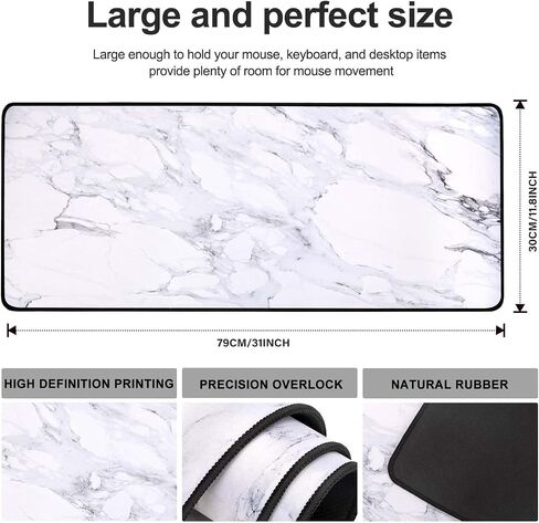 Topographic Contour Large Mouse Pad, Gaming Mouse Pad Desk Pad, Extended Japanese Ukiyo-e Gaming Mousepad 31.5x11.8inch Mouse Mat with 3mm Non-Slip Base for Gaming Home Office Work in Saudi Arabia