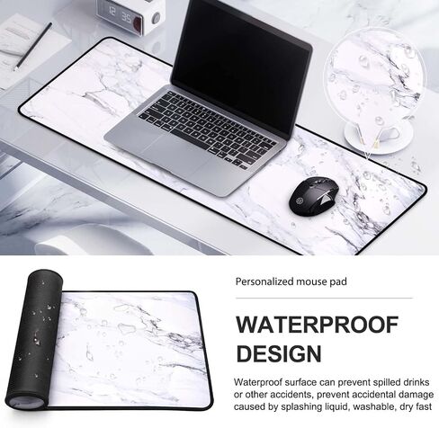 Topographic Contour Large Mouse Pad, Gaming Mouse Pad Desk Pad, Extended Japanese Ukiyo-e Gaming Mousepad 31.5x11.8inch Mouse Mat with 3mm Non-Slip Base for Gaming Home Office Work in Saudi Arabia