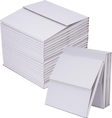 10pcs Vinyl Record Mailers 12.5"x12.5"x1"Adjustable Height Album Mailer Boxes White Cardboard Shipping Boxes Easy to Fold LP Mailing Box with Fragile Stickers for Small Business Shipping Record in Saudi Arabia
