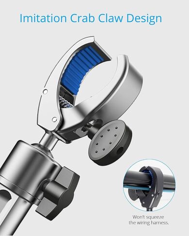 Quyee Phone Holder Car, Rear View Mirror Phone Holder - Aluminum Alloy Mount Multi-Angle Adjustment Rotatable and Retractable Compatible with All 4-7 Inch iPhone and Android Cell Phones in Kuwait