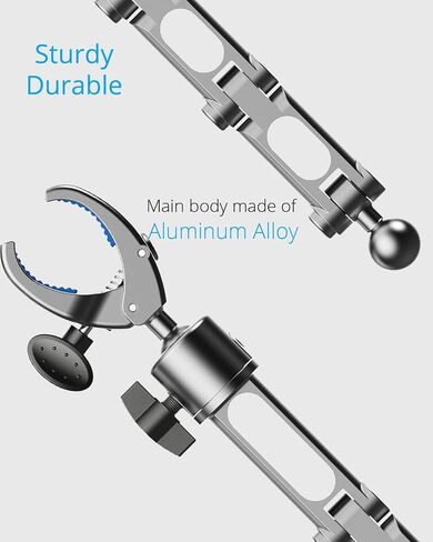 Quyee Phone Holder Car, Rear View Mirror Phone Holder - Aluminum Alloy Mount Multi-Angle Adjustment Rotatable and Retractable Compatible with All 4-7 Inch iPhone and Android Cell Phones in Kuwait