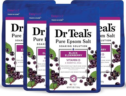 Dr Teal's Salt Soak with Pure Epsom Salt, Restore & Replenish with Pink Himalayan Mineral, 3 lbs in Kuwait